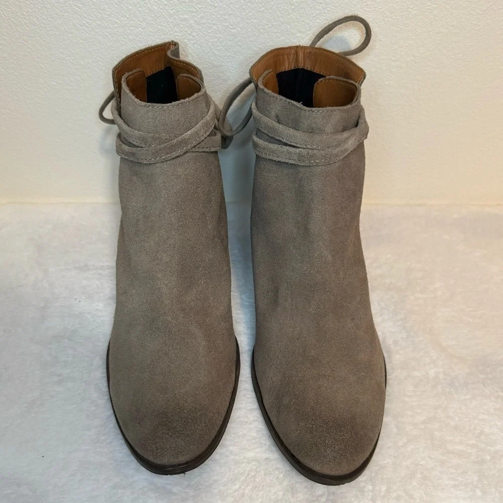 Dolce Vita Tan Suede Leather Ankle Booties Size 10